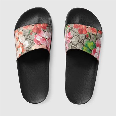 gucci blue sliders|Gucci bloom sliders women.